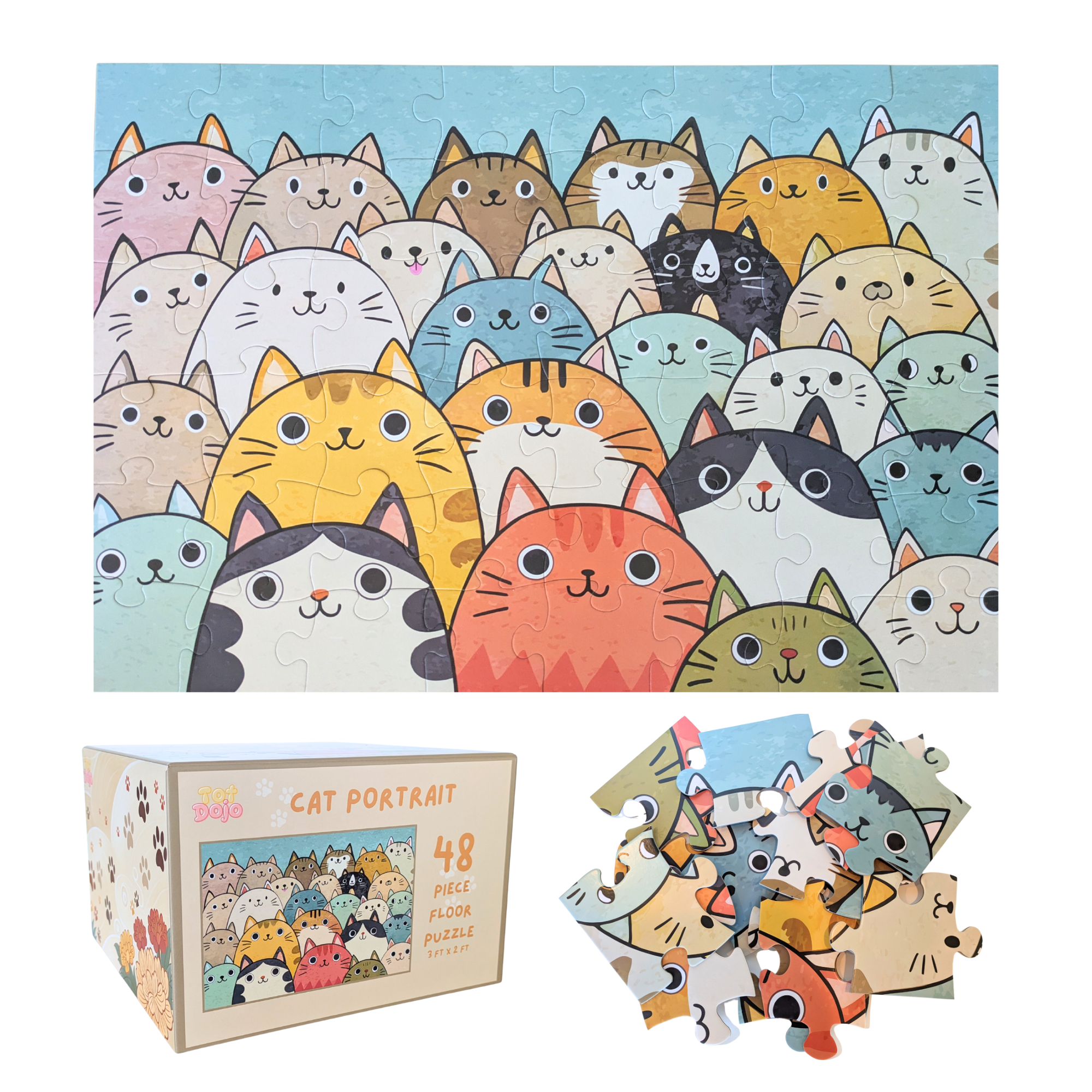 Cat Portrait Jumbo Floor Puzzle