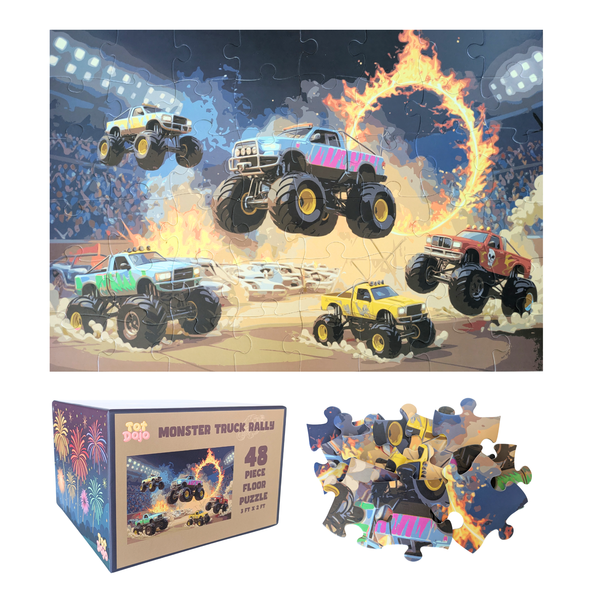 Monster Truck Rally Jumbo Floor Puzzle